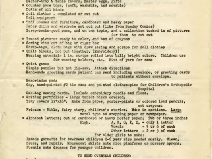 Memorandum - Crafts for Service