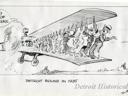 Cartoon - Detroit Bound in 1935