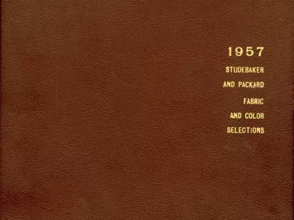 Book, Sample - 1957 Studebaker and Packard Fabric and Color Selections