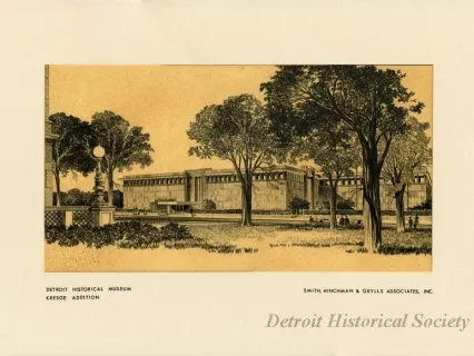 Drawing, Architectural - Detroit Historical Museum Kresge Addition