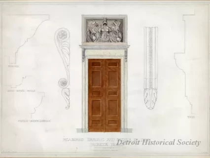 Painting - Measured Drawing and Details of Door
