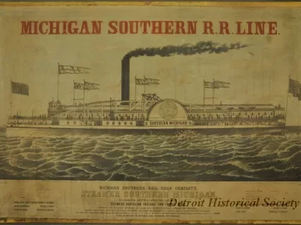 Lithograph - Michigan Southern R.R. Line