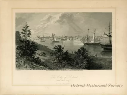 Print - The City of Detroit. (From Canada Shore.)