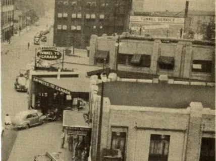 Map - Detroit-Windsor Tunnel, The Fleetway