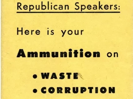 Envelope - Republican Speakers:
Here is your Ammunition on Waste, Corruption, Communism