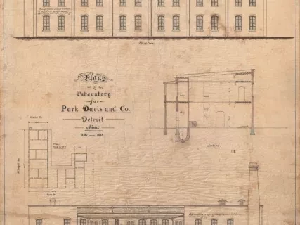 Drawing, Architectural - Plans of Laboratory for Park Davis and Co., Detroit, Mich.