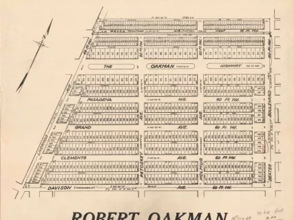 Poster - Robert Oakman's Livernois & Oakman Highway Subdivision