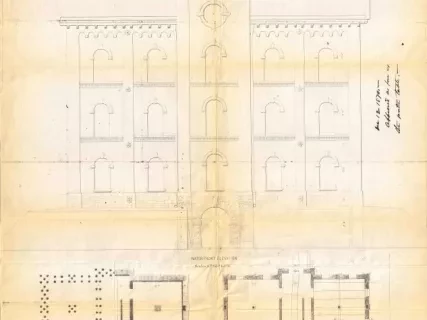 Plan, Architectural - Light House Depot at Detroit, Mich.
Proposed Store House with Oil Cellar