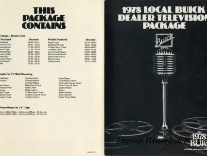 Brochure - 1978 Local Buick Dealer Television Package