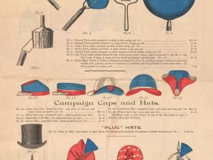 Advertisement - List No. 1, Campaign Supplies Made by E. A. Armstrong