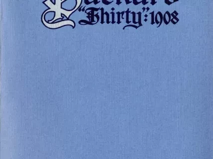 Catalog - Packard "Thirty": 1908