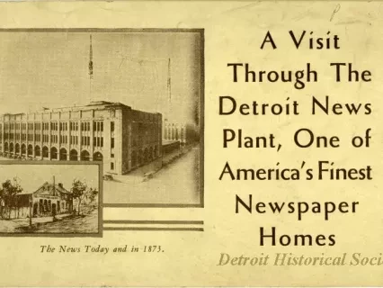 Booklet - A Visit Through the Detroit News Plant, One of America's Finest Newspaper Homes