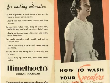 Pamphlet, Instruction - How To Wash Your Sweaters and Knitted Dresses
