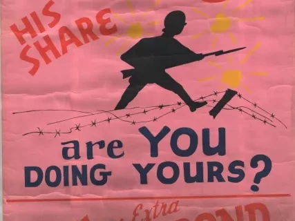 Poster - He's Doing His Share; Are You Doing Yours?