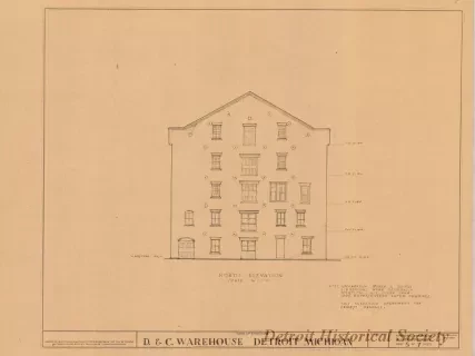 Blueprint - D. & C. Warehouse, Detroit, Michigan