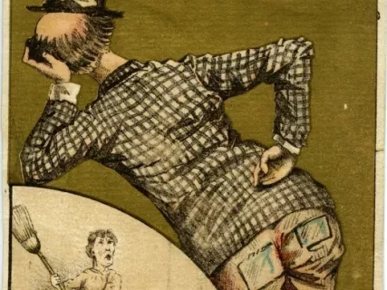 Card, Trade - Before & After Marriage: "Married Five Years"