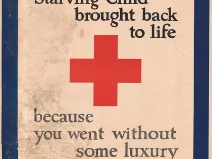 Poster - A Little Starving Child brought back to life 
because you went without some luxury