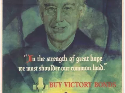 Poster - In the strength of great hope we must shoulder our common load,
Buy Victory Bonds.