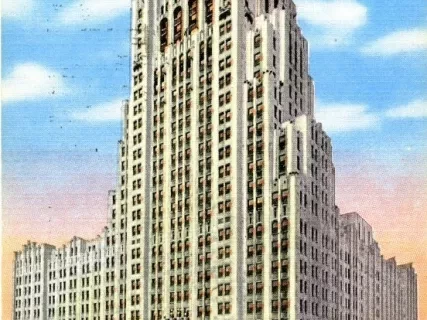 Postcard - 12--Fisher Building, Detroit, Mich.