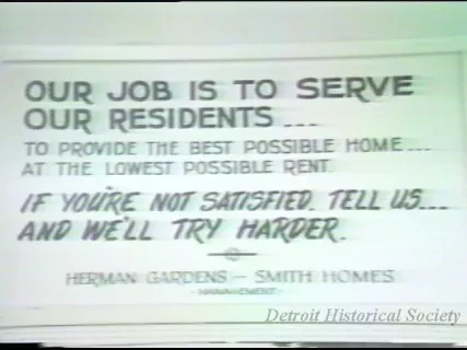 U-Matic - Tape 1 Housing Project (Marcia Gibson) Footage