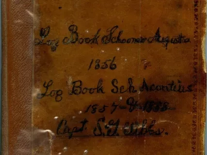Log, Ship's - Log Book Schooner Augusta, 1856. 
Log Book Sch. Acontius, 1857-1858. 
Capt. S. G. Gibbs