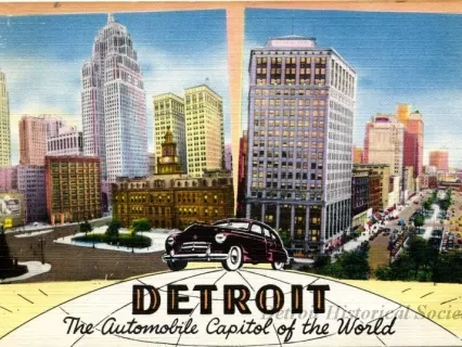 Postcard - Detroit - The Automobile Capital of the World