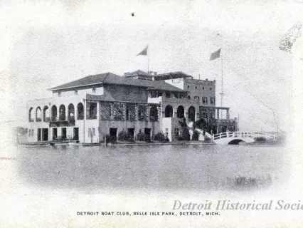 Postcard - Detroit Boat Club, Belle Isle Park, Detroit