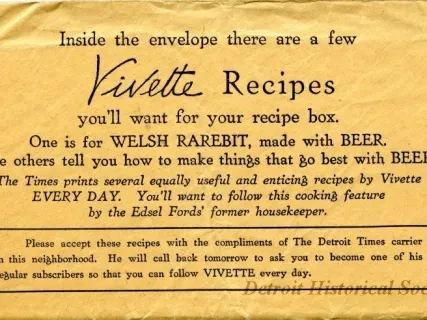 Envelope - Vivette Recipes