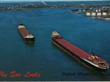 Postcard - The Soo Locks Sault Ste. Marie, Mich.