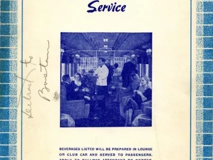 Menu - Pullman Lounge and Club Car Service