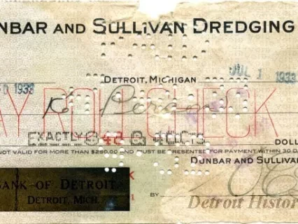 Check, Bank - Dunbar & Sullivan Dredging Co.