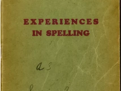 Book, Instruction - Experiences In Spelling
