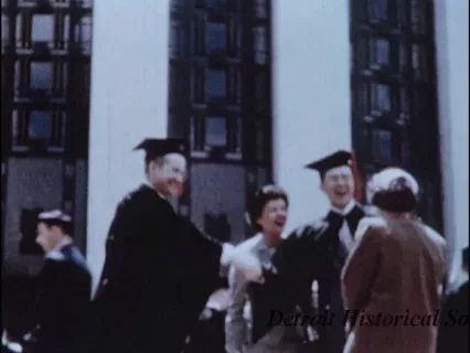 Film, Motion Picture - Wayne State University Graduation, Ludington Trip.  C.J. Selden, 9181 Manor, Detroit 4 Mich., 1953