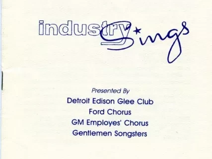 Program - 29th Annual Concert of Industry Sings