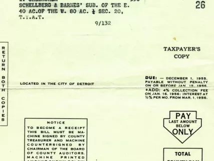 Bill, Tax - County of Wayne