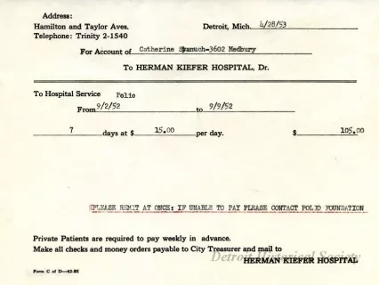 Invoice - Herman Kiefer Hospital