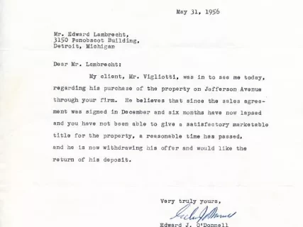 Letter - Edward J. O'Donnell