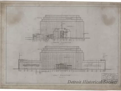Drawing, Architectural - Courtesy Building for the Ford Motor Company, Dearborn, Michigan