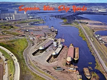 Postcard - Superior, Wisc. Ship Yards