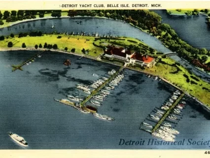 Postcard - Detroit Yacht Club, Belle Isle Park, Detroit, Mich.