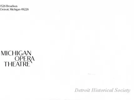 Envelope - Michigan Opera Theatre