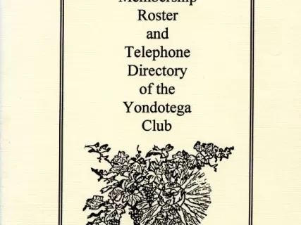 Roster - Membership Roster and Telephone Directory of the Yondotega Club, 1995