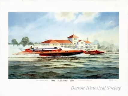 Poster - Miss Pepsi, 1950-1956
Chuck Thompson, Driver; Unlimited Class Hydroplane