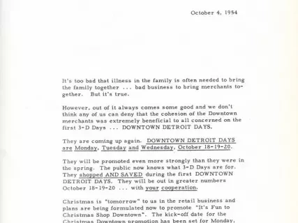 Letter - News Bulletin
Central Business District Association