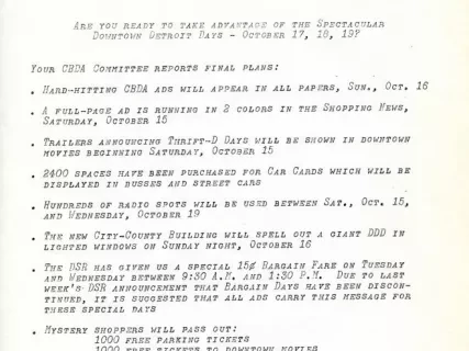 Letter - News Bulletin
Central Business District Association