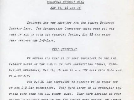 Letter - News Bulletin
Central Business District Association