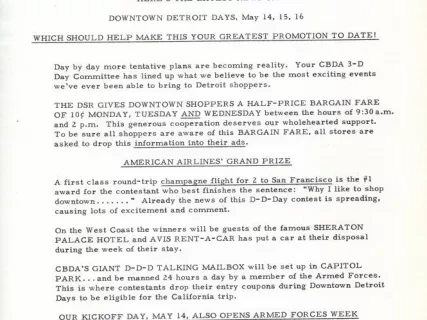 Letter - News Bulletin
Central Business District Association