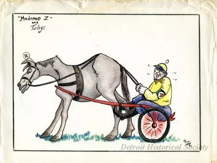 Drawing - "Madame Z" and Toby