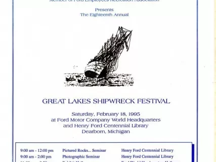 Program - Eighteenth Annual Great Lakes Shipwreck Festival
