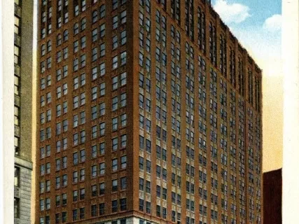 Postcard - United Artists Theatre Building, Detroit, Mich.
